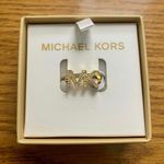 Michael Kors Gold-Tone Logo Ring Size 8 Photo 10