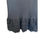 Rosemunde Black Lace Scalloped Trimmed Fitted Ribbed Tank Top Women Sz L Size L Photo 4