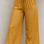 Always Indigo Boho Mustard Wide Leg Pull Photo 0