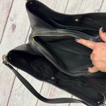 Coach  Kristy Shoulder Bag Pebbled Leather Black Gold Accents Photo 8