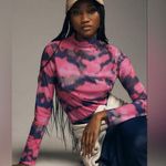 Anthropologie By Mesh Pink Purple Turtleneck Top Size Small MSRP $68 Photo 0