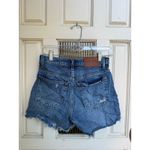 Lucky Brand  90s Midi High Rise Denim Shorts Distressed Blue Jean‎ Size 0/25 Photo 1