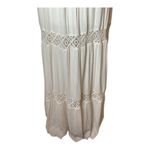 Forever 21  Dress Women Small Ivory Crochet Halter Maxi Boho Festival Cottagecore Photo 4