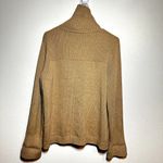 Pendleton  Full Zip Sweater Cotton Funnel Neck Pockets Ribbed Knit Tan Large Photo 4