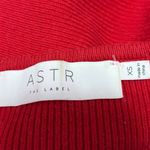 ASTR The Label Red Ribbed Long Puff Sleeve Square Neck Sweater Crop Top Size XS Photo 3