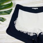 Rebecca Minkoff Leo chalk bicolor appliqué shorts Photo 1