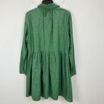 J.Crew Eyelet Mini Shirt Dress Long Sleeve Cotton Pockets Preppy Green US 12 NWT Photo 10