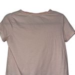 Ralph Lauren Polo ‎ Striped V-Neck T-Shirt Women's Pink White Medium Photo 3