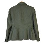 Anne Klein Wool Utility Blazer Jacket Womens 8P Green Old Money Quiet Luxury Photo 4