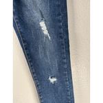 Wax Jean High Rise Denim Skinny Jeans Dark Blue Wash Ripped Distressed Sz 1/25 Photo 3