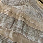 EXPRESS  Beige Tiered Lace Tank L Photo 4