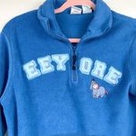 Disney Vintage Winnie the Pooh Sweatshirt Y2K Eeyore Fleece Quarter Zip Photo 1