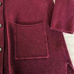 J. Jill Long Line Plum Purple Button Front Cardigan Size M Photo 4