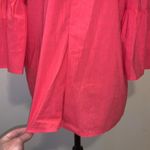 Time And Tru  Women's Woven Flare Sleeve Top Coral Photo 5