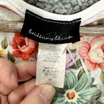 Allison Brittney Vintage Y2K Mini Dress Women Medium Pink Floral Beaded Mesh Sheer Fairy Ethereal Photo 2