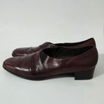 Munro American Women's Burgundy Leather Slip On Block Heel Dress Shoes Size 10 N Brown Photo 4