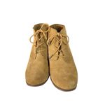Toms  Women's 12 Lunata Wheat Suede Lace-Up Ankle Booties Block Heel Photo 11