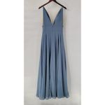 Jenny Yoo Womens Hollis Dress 8 Blue Chambray Luxe Chiffon Bridesmaid Wedding Blue Photo 14