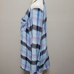 Vintage America Roll Tab Button Down Plaid Shirt Size Large Photo 4