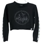 Harry Potter Hogwarts Castle Embroidered Long Sleeve Arm Stripe Merch Tee M Black Size M Photo 1