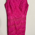 Sue Wong  Hot Pink Lace Cocktail Dress 2 Photo 7