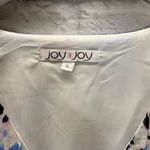 Joy Joy  Pleated Puff Sleeve Dress Sumpy Summer Paisley Size L Blue Pink White Photo 4