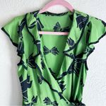 Nanette Lepore  Silk Wrap Dress Bow Print Y2K Sz 6 Miley Cyrus Photo 5