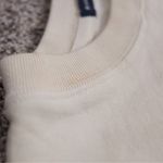 Brandy Melville  Cream Oversized Crewneck Sweatshirt Cotton Blend One Size Photo 8