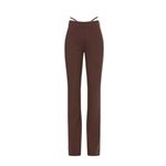 RTR sz 4 Nicholas Jalena high waist strap straight leg brown dress pants cutout Photo 3