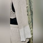 Shimmery Silver Outfit Size Sm Festival Top Skirt Remove Able Sleeves Stretchy Photo 4