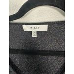 Milly Metallic Woven Fabric Cinch Long Sleeve Blouse Size P US 0-2 Photo 4