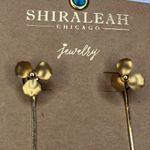 Shiraleah  CHICAGO Fiore Small Gold Earrings Dainty Dangle Floral NWT Photo 1