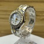 Anne Klein MOP Crystal Accented Bezel Gold and Silver Tone Ladies Wrist Watch Photo 0