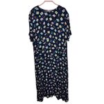 Sag Harbor Navy Blue Kitchen Utensils Novelty Print Midi Dress Womens 24W VTG Photo 10