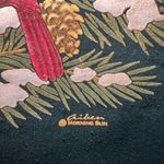 VTG 90s Morning Sun Cardinal Winter Scene Collared Sweatshirt Womens M Green Size M Photo 4