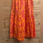 NWT J Crew Factory Size 2 Tiered Puff Sleeve V Neck Midi Preppy Dress Pink Photo 6