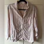 Victoria's Secret Victoria’s Secret Women’s Pink White Stripe Button Down Collar Pajama Top Size M Photo 0