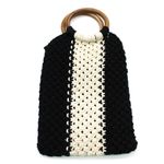 NEW Curateur x Laude The Label Gabby Mini Macrame Bag Black Cream‎ Hippie Boho Photo 1
