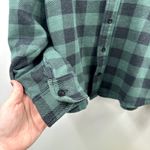 Victoria's Secret PINK Green & Black Plaid Sweater Button Up Oversized Size XS Photo 4