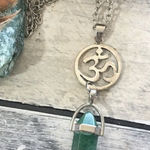 Ohm green aventurine pendant necklace Green Photo 0