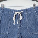 Loft Blue Striped Chambray Shorts Size Small Preppy Striped Shorts Photo 2