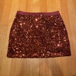 Forever 21 Vintage  Orange Sequined Mini Skirt Size Small Photo 1
