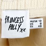 Princess Polly  Ivory Knit Elastic Drawstring Waist High Rise Shorts, Size 8 Photo 2