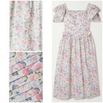 💕LAURA ASHLEY x BATSHEVA💕 Eden Dress ~ Quartet Cream Floral Print 2 NWO Pink Photo 11