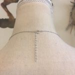 Vintage 80s round CZ silver plated chain necklace Photo 4