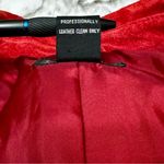 Style of New York Petite Women’s Sz L Red Suede Button Down Jacket Fall Festive Photo 7