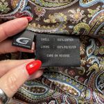 Colebrook Large Suede Leather Lime Green Jacket Women's Paisley Lined 2 Button Photo 7