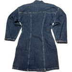 NEW Etica Denim Mini Dress Edgy Asymmetric Zipper Charley Stretchy Biker XS Blue Photo 2