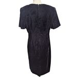 Sag Harbor 90s Vintage Crushed Velvet Short Sleeve Dress by Black Size 14 Photo 1