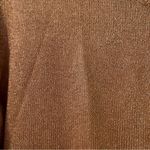 Women’s Gold Metallic Long Sleeve Button Photo 4